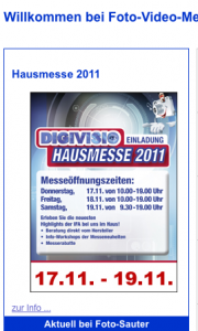 Sauter Ad auf der Homepage Sauter Ad auf der Homepage