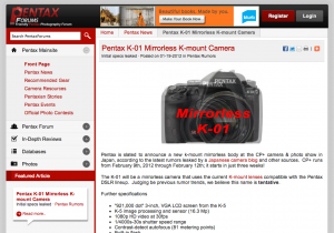 K-01 auf Pentaxforums K-01 auf Pentaxforums