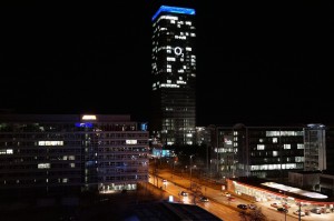 o2-Tower bei Nacht, normal Belichtet o2-Tower bei Nacht, normal Belichtet