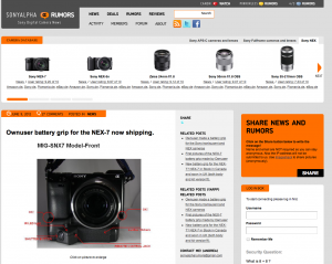 Ownuser BG Artikel auf Sonyalpharumors.com