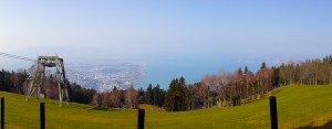 Blick vom Pfänder auf den Bodensee, hochkant